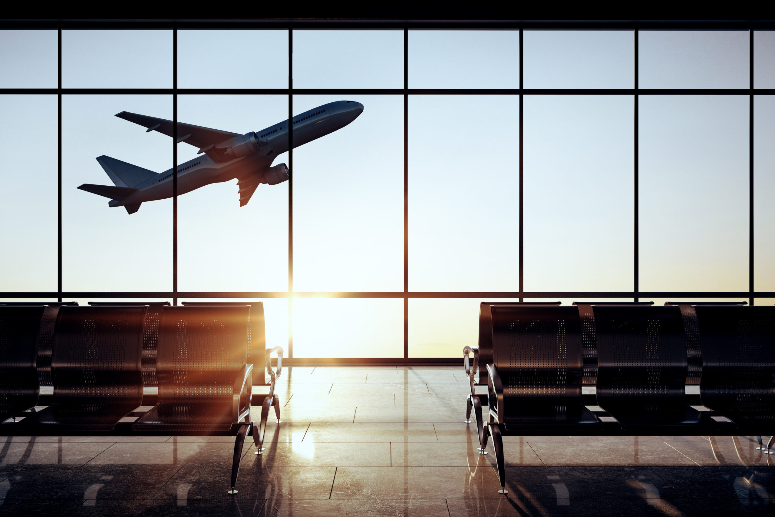 Modern airport interior